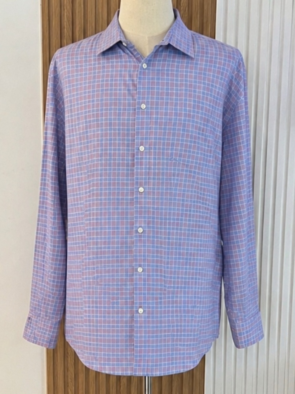 Pronto Uomo Non-Iron Dress Shirt Mens 18 34/35 Classic Fit Egyptian Cotton